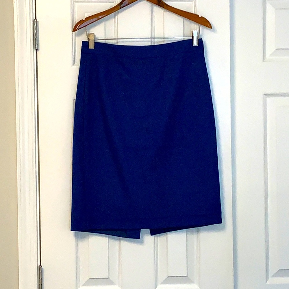 J.Crew Blue Pencil Skirt, Size 4